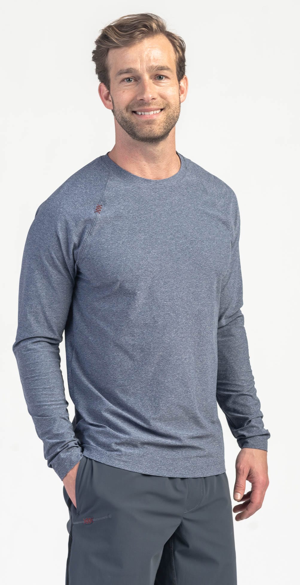 Rhone Reign Long Sleeve Midnight Heather