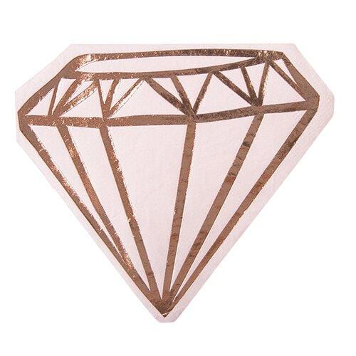 Slant Pink Diamond Cocktail Napkin
