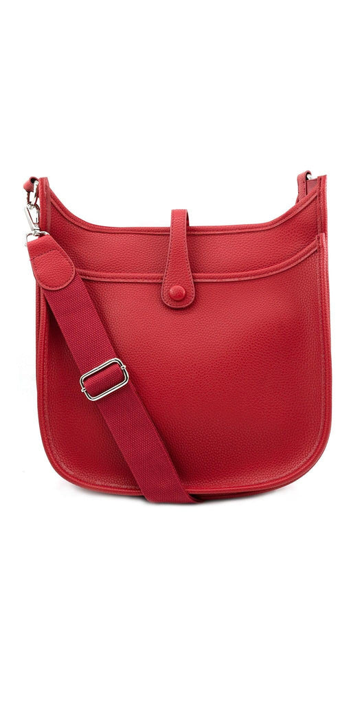 BC Handbags Large Messenger Bag Red