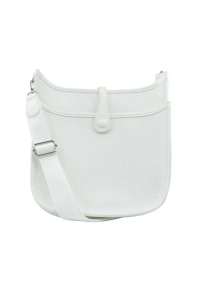 BC Handbags Large Messenger Bag White