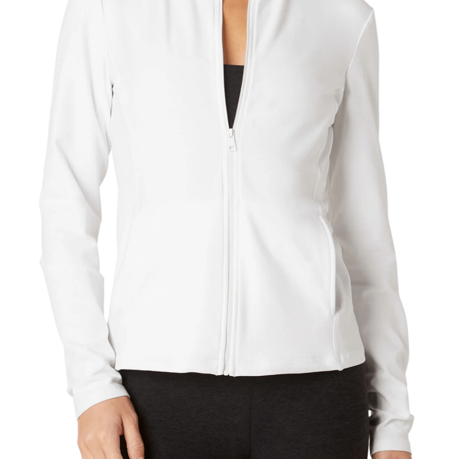 Beyond Yoga Spacedye On The Go Mock Neck Jacket Cloud White