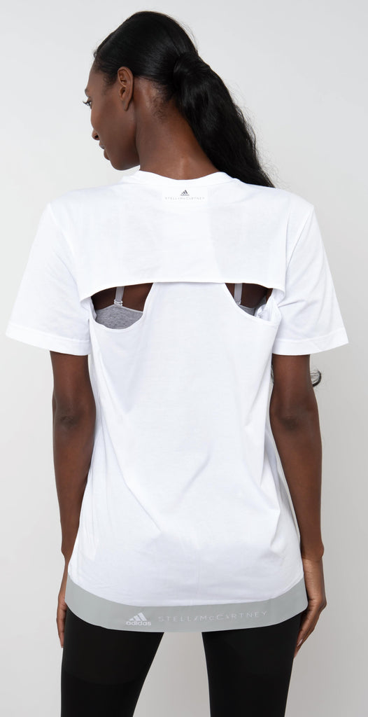 Adidas by Stella McCartney White Aeroready Logo T-shirt White