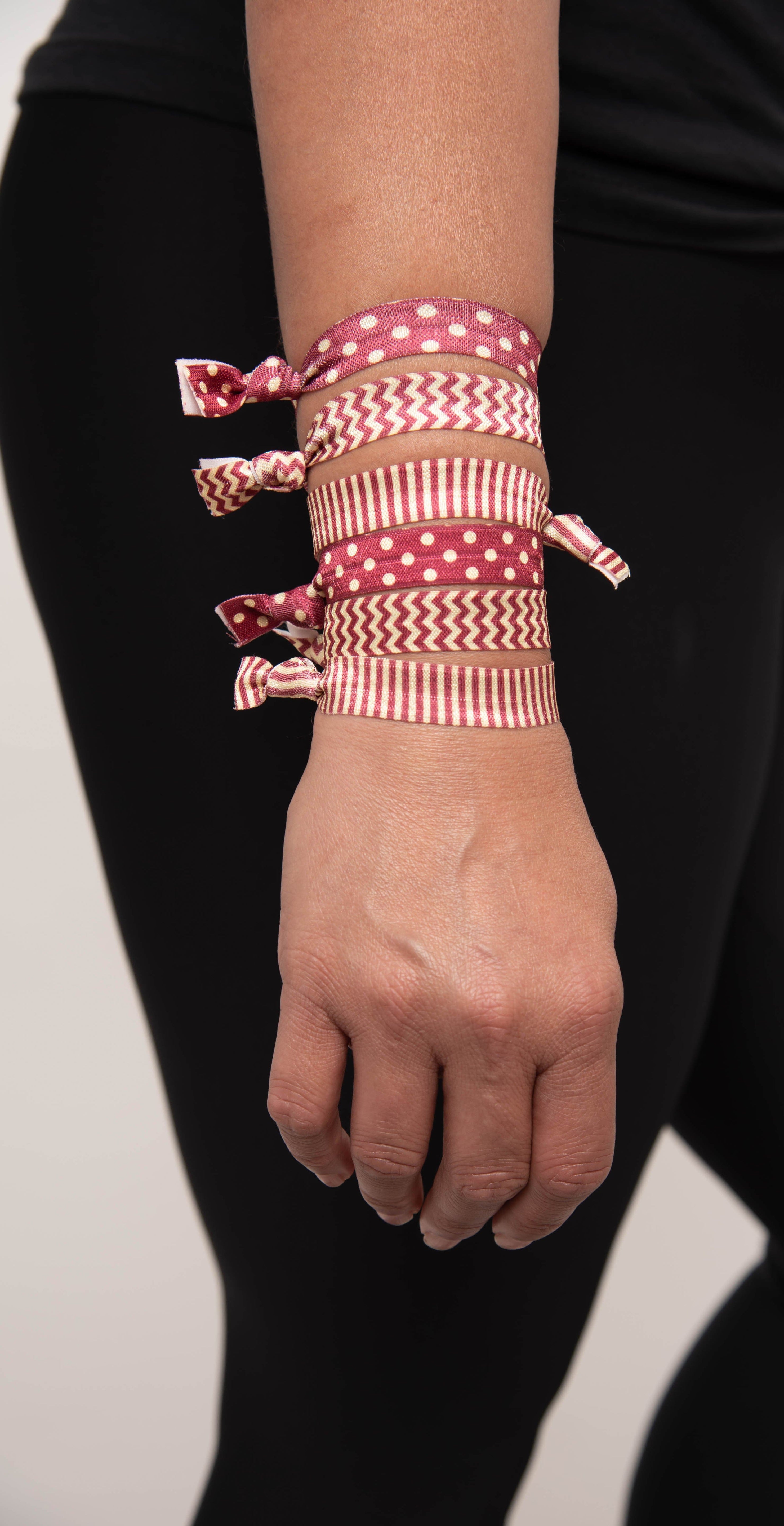 Gameday Hair Tie Set - Garnet/Gold