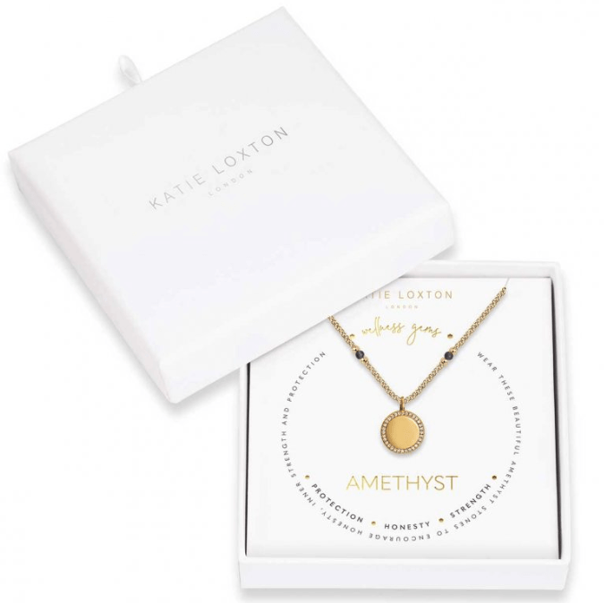 Katie Loxton Amethyst Wellness Gem Necklace
