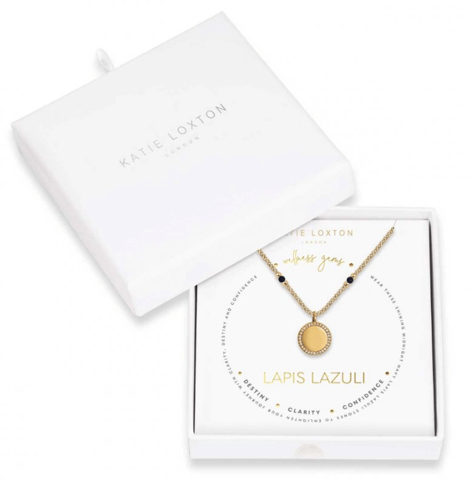 Katie Loxton Lapis Lazuli Wellness Gem Necklace
