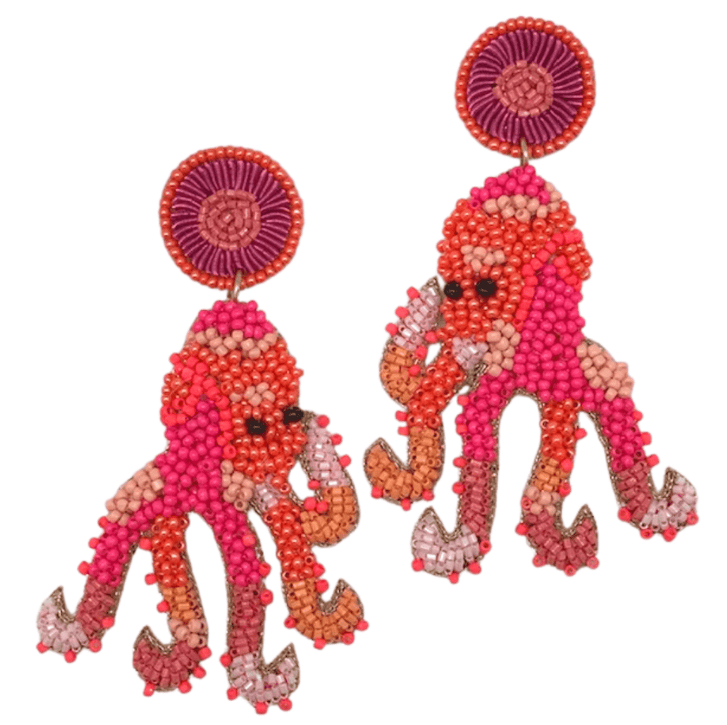 Octopus Earrings Octopus Pink - CLEARANCE