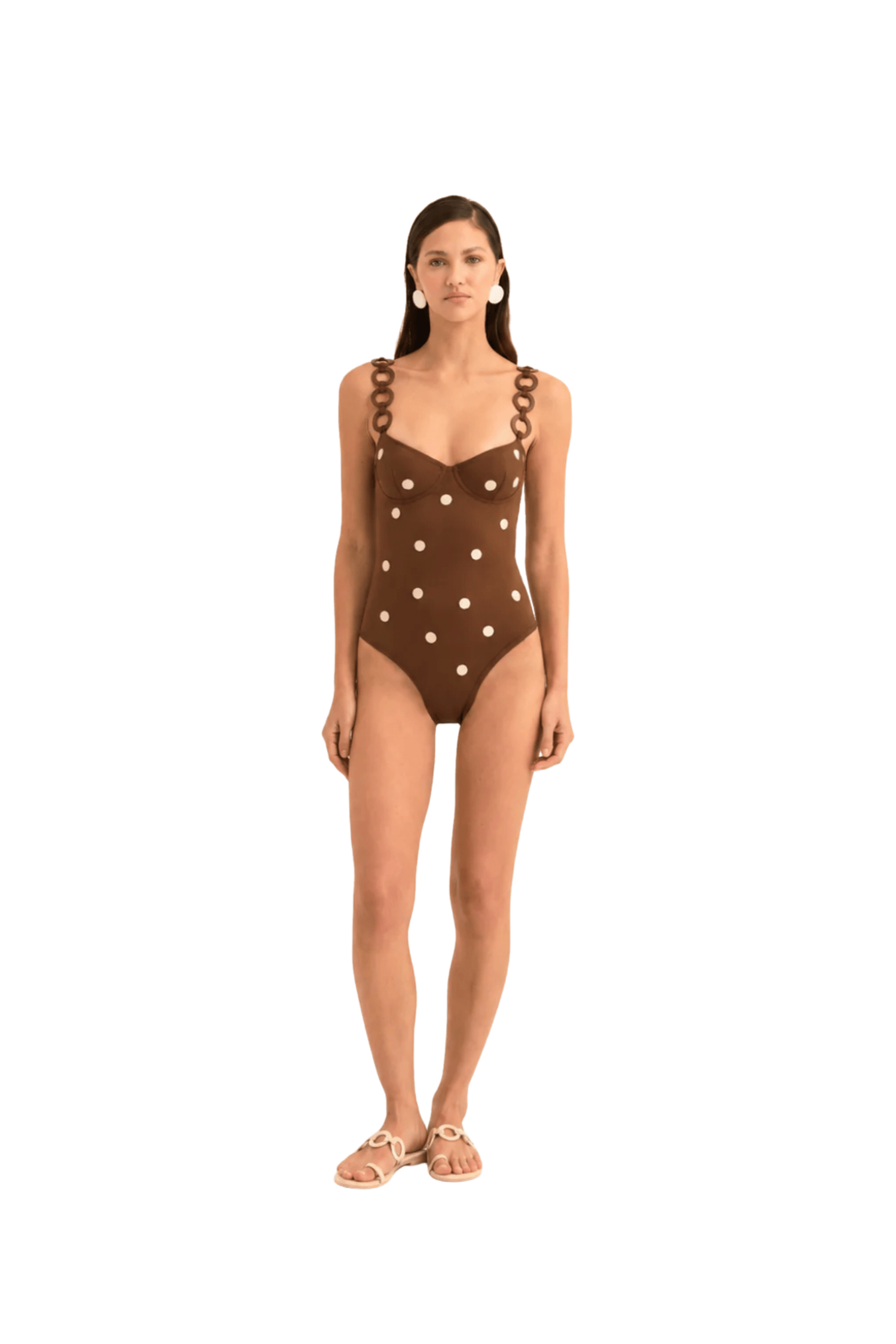 Serenity Cacao Dotted One Piece