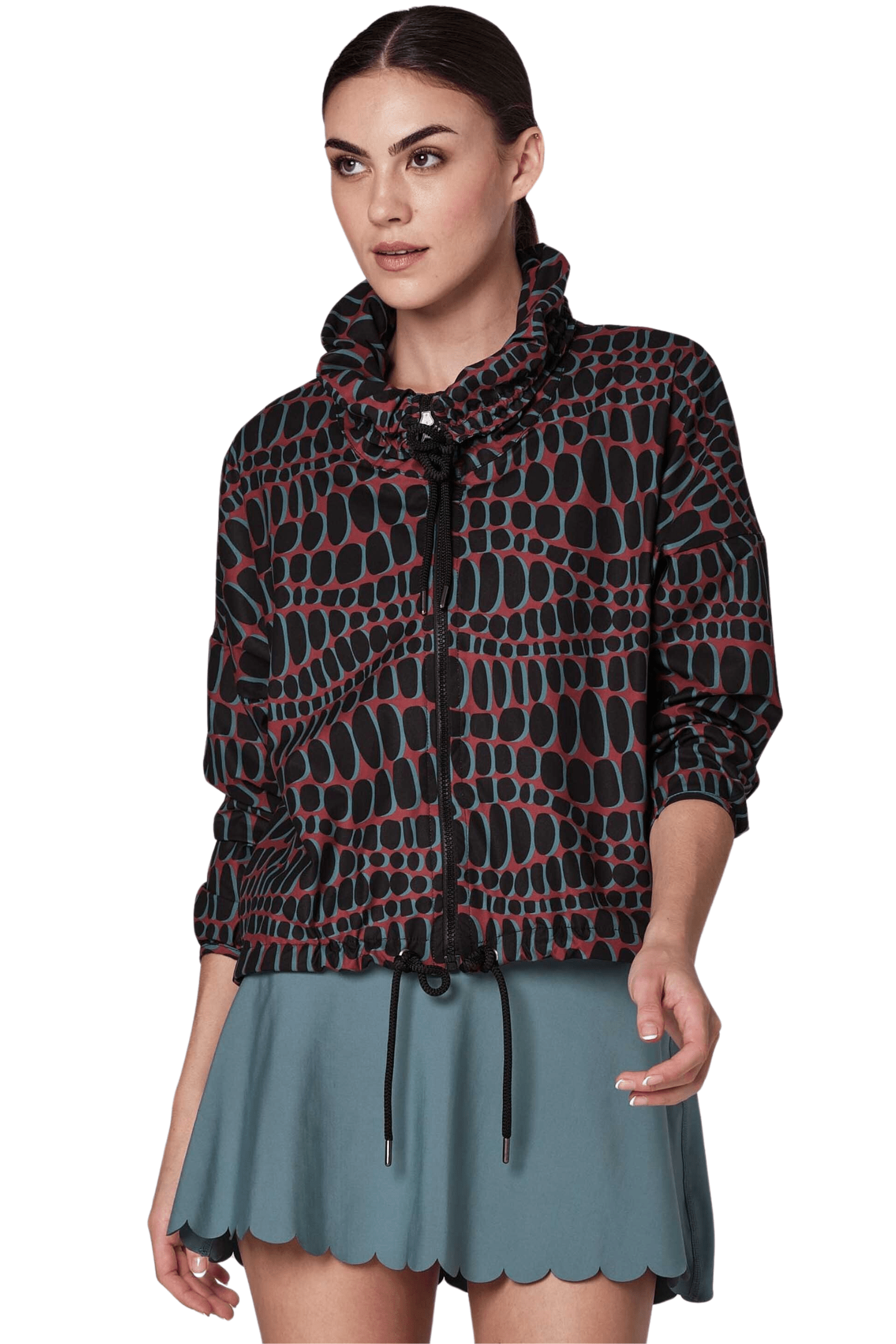 925Fit Fine Print Jacket Wild Thing Merlot