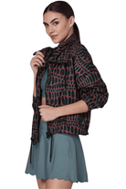 925Fit Fine Print Jacket Wild Thing Merlot