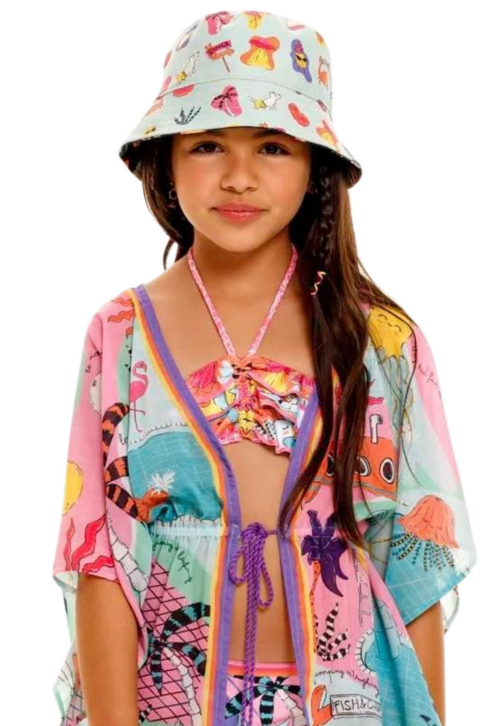 Agua Bendita Shay Reversible Kids Bucket Hat Plash