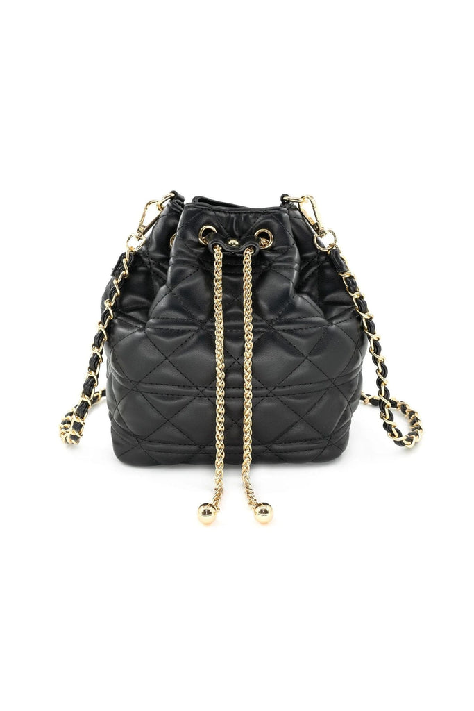 BC Bags Quilted Bucket Bag Black