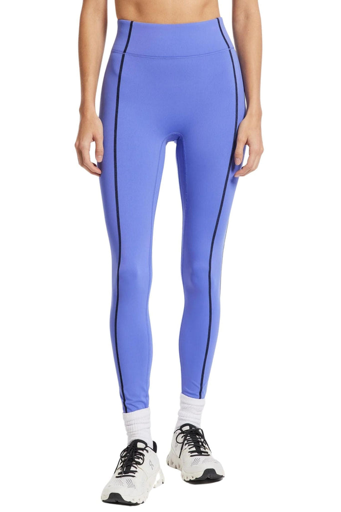 All Access By Bandier Center Stage Contrast Seam Legging Baja Blue Black