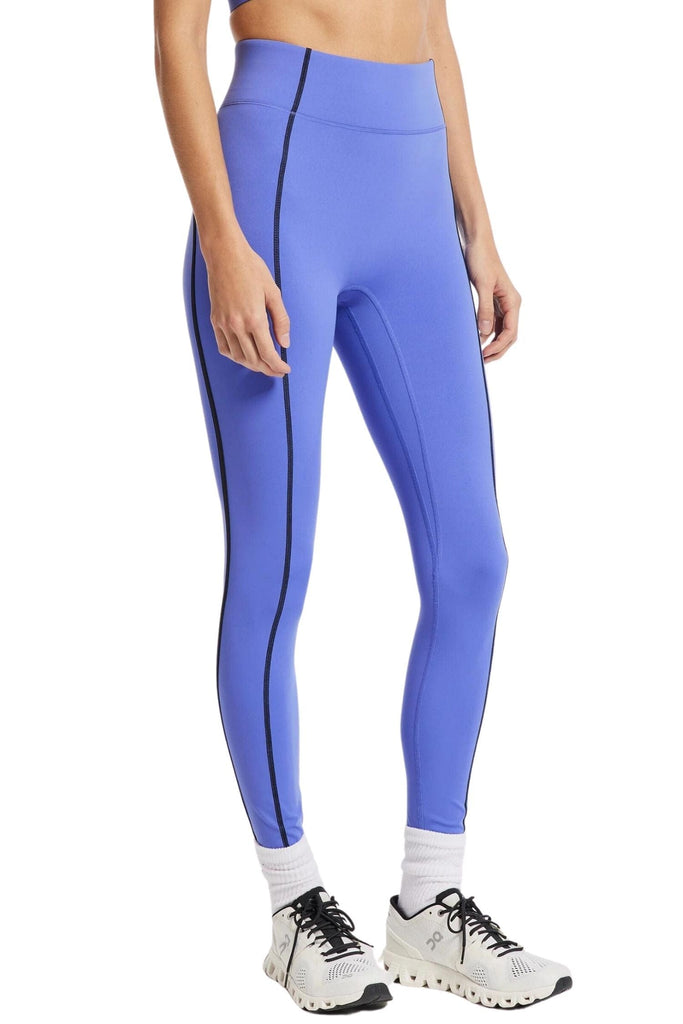 All Access By Bandier Center Stage Contrast Seam Legging Baja Blue Black