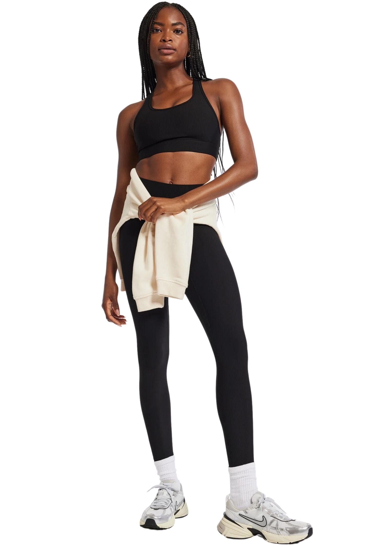 All Access By Bandier Center Stage Rib Bra Black