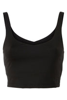 All Access By Bandier V-Neck Tempo Crop Bra Black