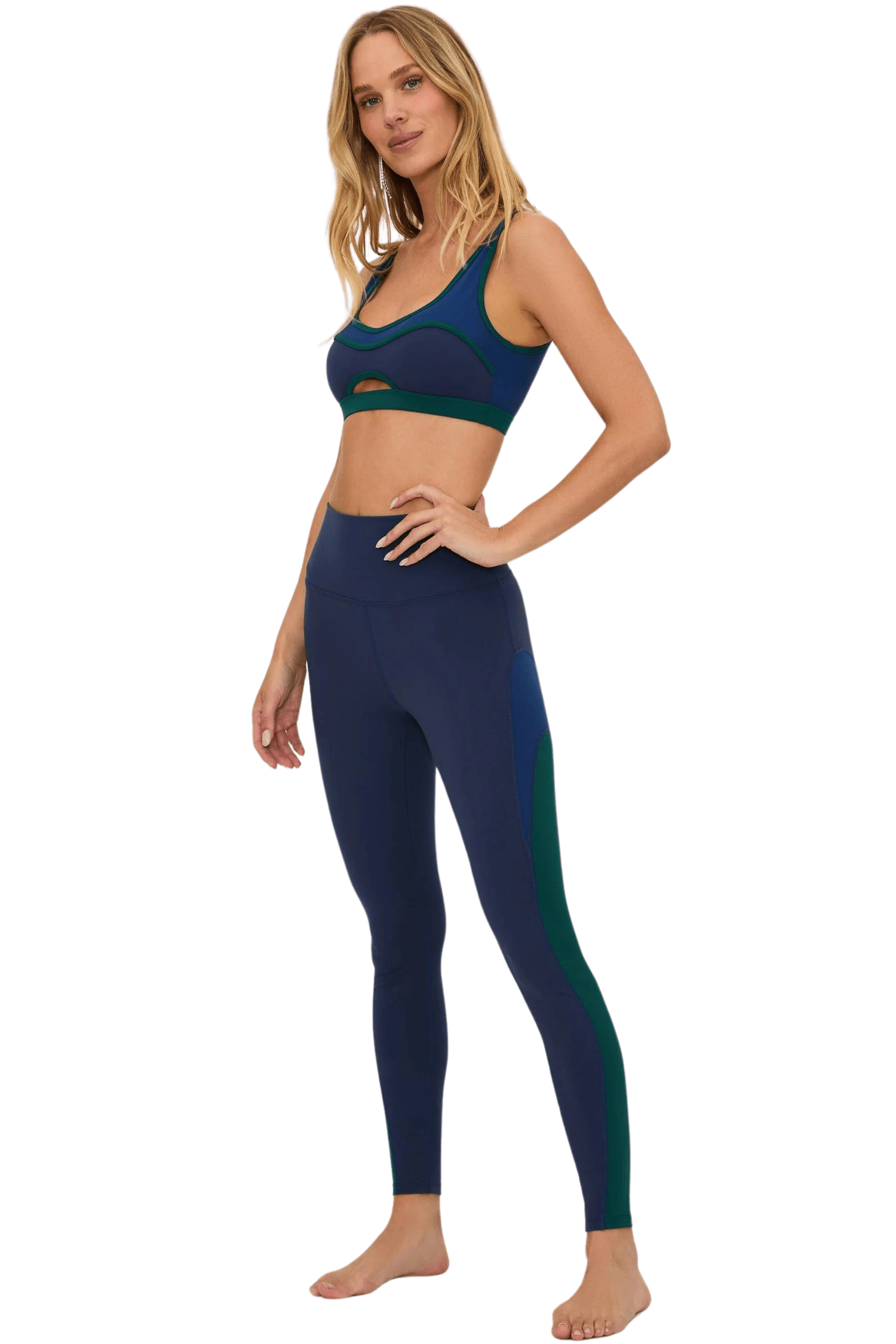 Beach Riot Moxie Top Wintergreen Colorblock