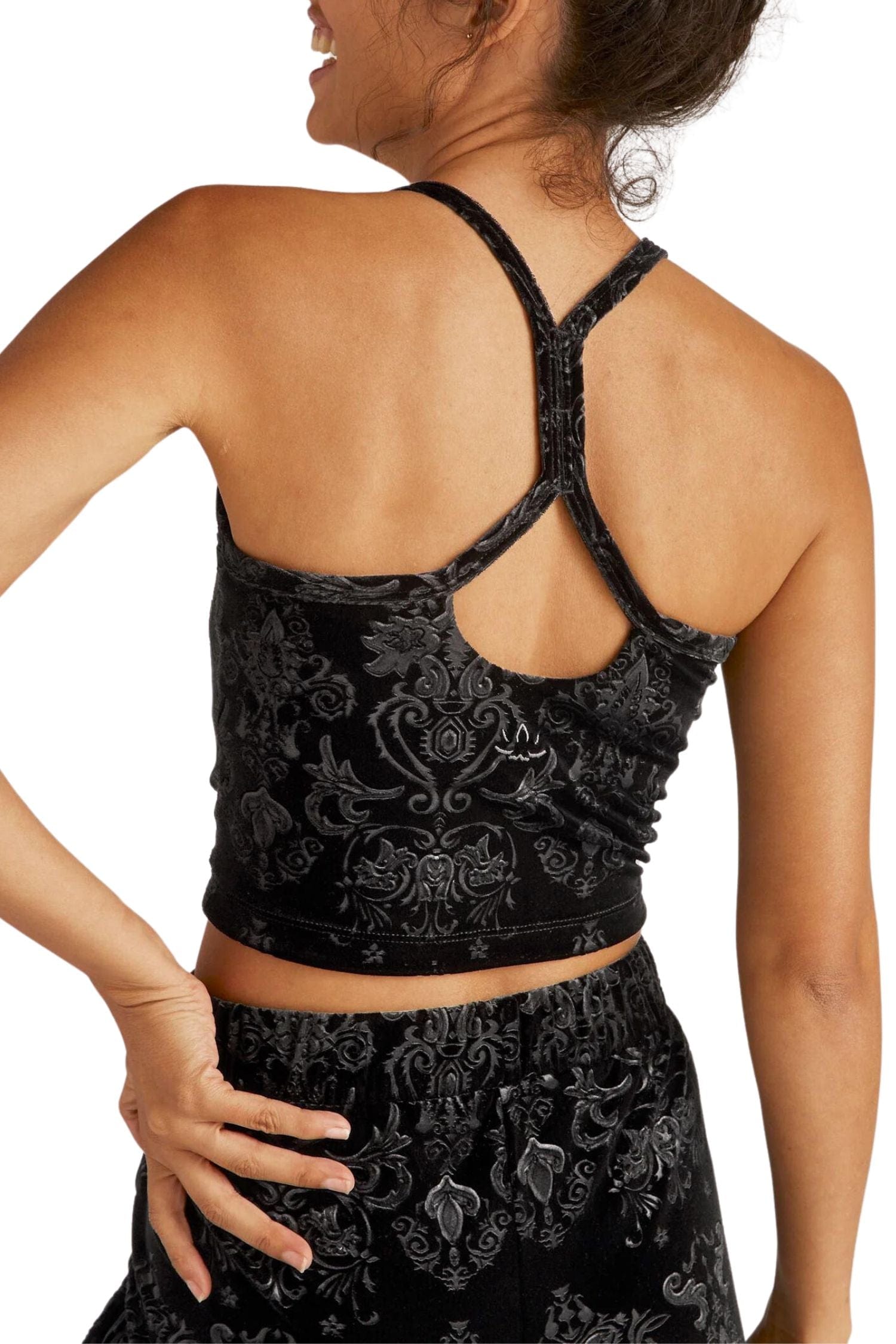 Beyond Yoga Slim Racerback Cropped Tank Black