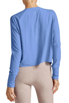 Beyond Yoga Featherweight Daydreamer Pullover Flower Blue Heather