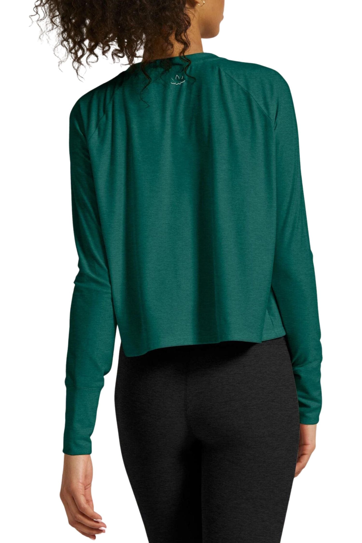 Beyond Yoga Featherweight Daydreamer Pullover Lunar Teal Heather