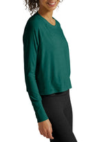 Beyond Yoga Featherweight Daydreamer Pullover Lunar Teal Heather