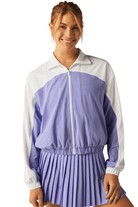 Beyond Yoga Colorblock Go Retro Jacket Periwinkle Cloud Heather/True White