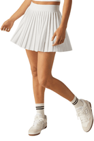 Beyond Yoga If You Pleats Mini Skirt True White