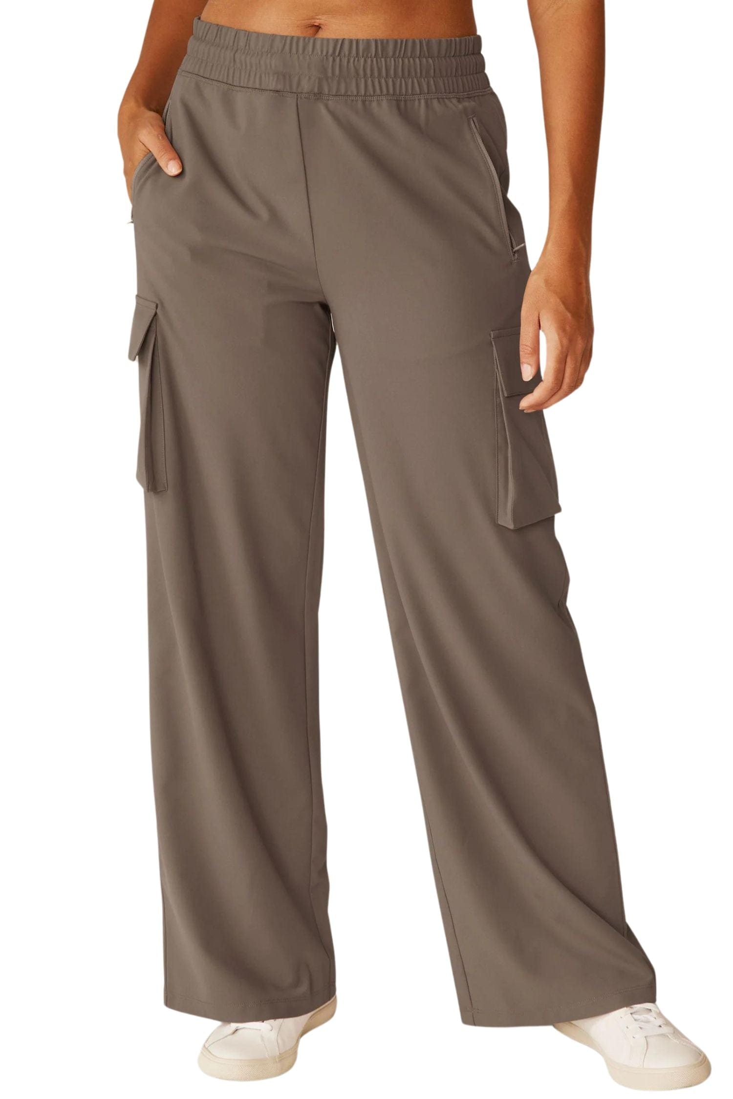 Cheap Women Summer Solid Color Double Pocket Pants Loose Long Pants  Trousers Ladies Cotton Linen Trousers | Joom