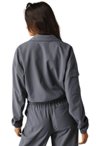 Beyond Yoga Status Pocket Sleeve Cropped Jacket Night Shadow