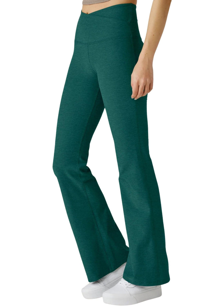 Beyond Yoga Spacedye at your Leisure Bootcut Pant Lunar Teal Heather