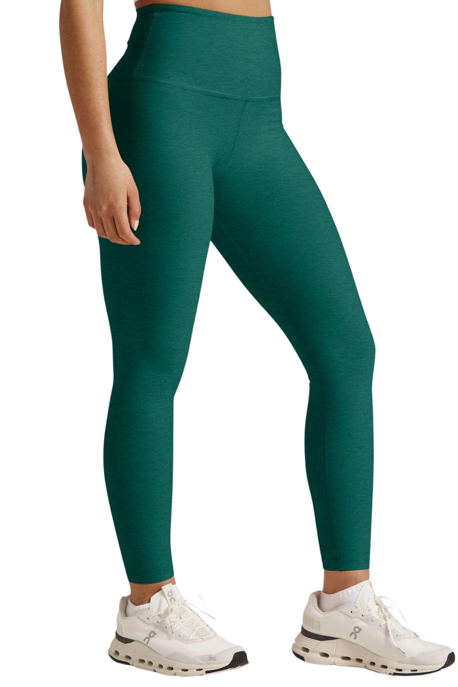 Beyond Yoga Spacedye Caught in the Midi High Waist Legging Lunar Teal Heather