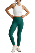 Beyond Yoga Spacedye Caught in the Midi High Waist Legging Lunar Teal Heather