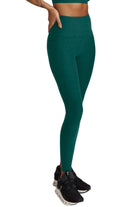 Beyond Yoga Out of Pocket High Waisted Midi Legging Blue Teal Heather