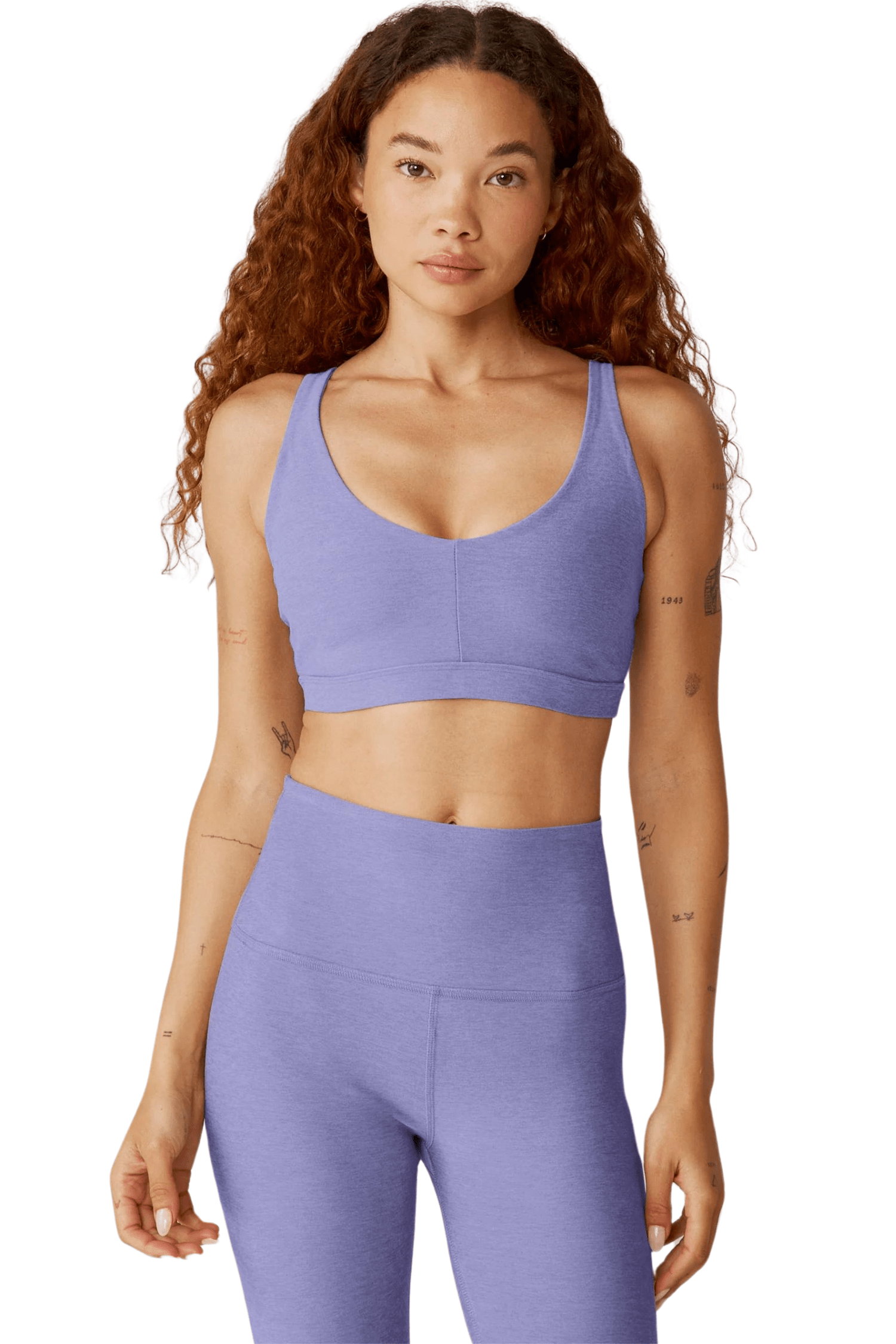 Beyond Yoga Spacedye Embody Bra Periwinkle Cloud Heather