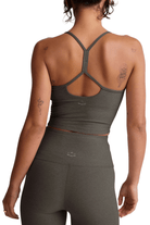 Beyond Yoga Space Dye Slim Racerback Cropped Tank True Gray Heather