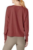 Beyond Yoga Featherweight Daydreamer Pullover Grape Rose Heather