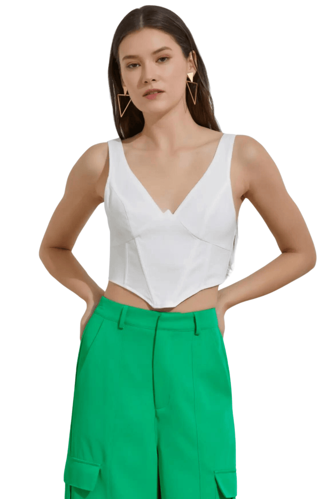 Do+Be Collection Crop Top Off White