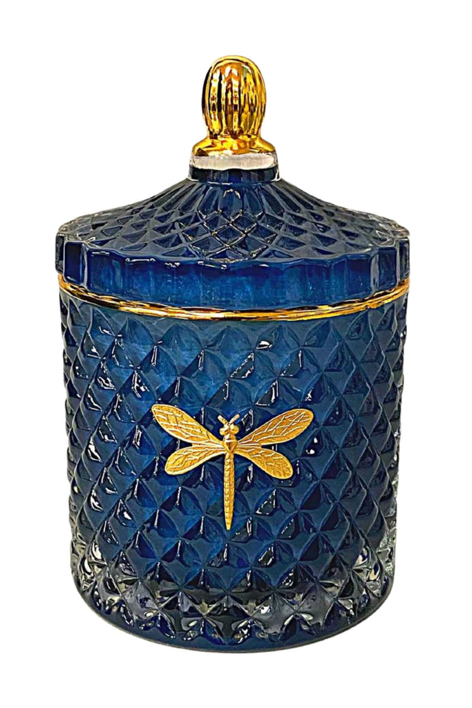 Dragonfly Fragrances Bella Candle Blue and Gold