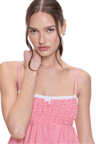 Frankies Bikinis Baby Gauze Dress Ladybug Gingham