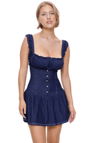 Frankies Bikinis Christa Denim Dress Blue Denim