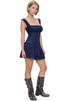 Frankies Bikinis Christa Denim Dress Blue Denim