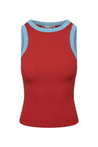 Cuddle Knit Tank Top Cherry