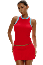 Cuddle Knit Tank Top Cherry