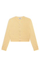 Frankies Bikinis Dudley Cable Knit Cardigan Vanilla Sugar