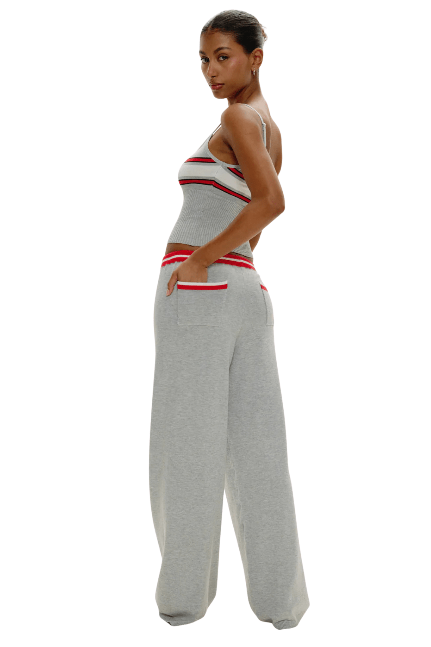 Barrymore Knit Pants Mochi Stripe