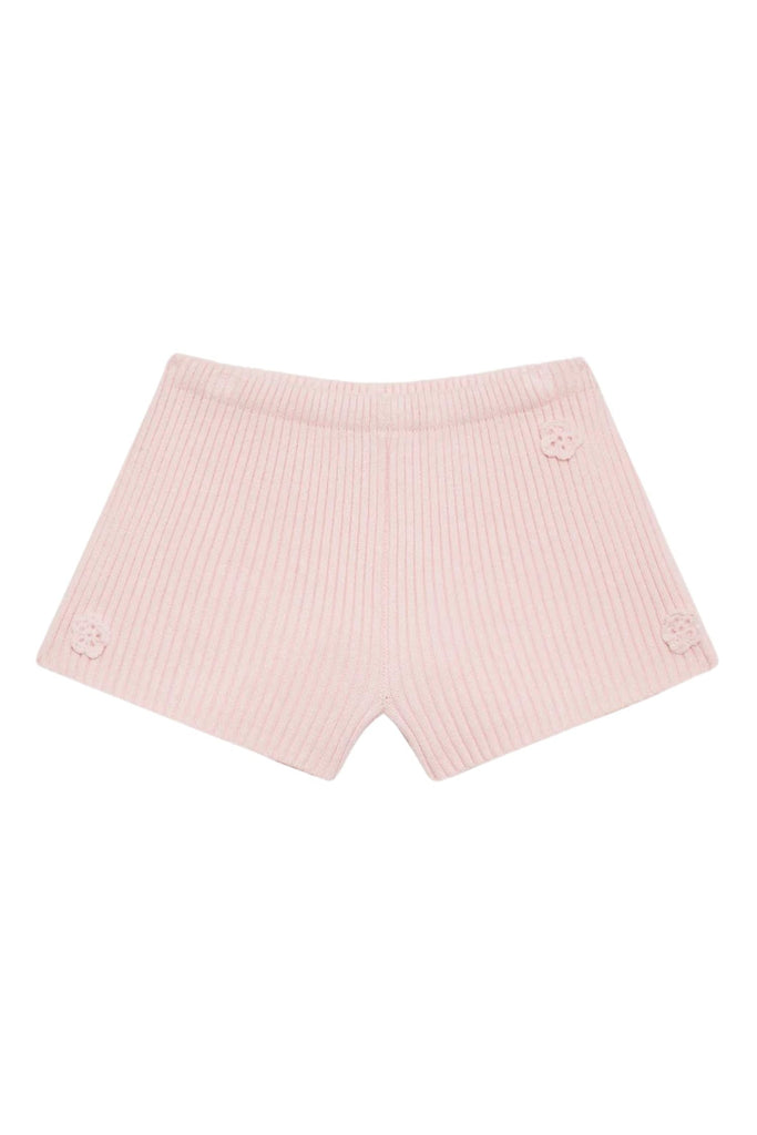 Frankies Bikinis Providence Cloud Knit Mini Short Rose Quartz