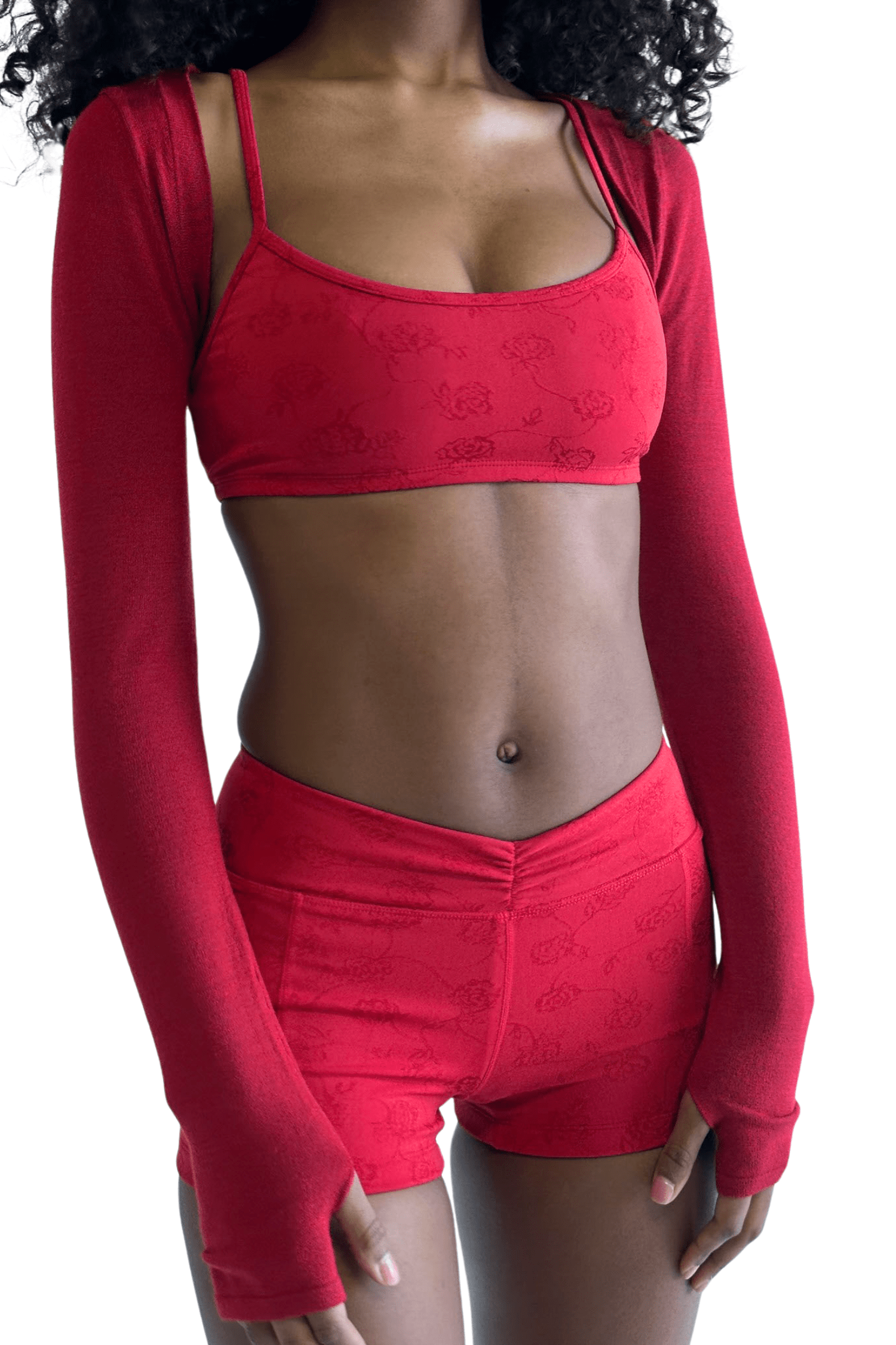 Frankies Bikinis Kate Cloud Knit Shrug Heatwave