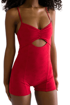 Frankies Bikinis Clara Shine Jacquard Bodysuit Heatwave