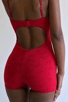 Frankies Bikinis Clara Shine Jacquard Bodysuit Heatwave