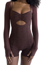 Frankies Bikinis Kate Cloud Knit Shrug Chestnut