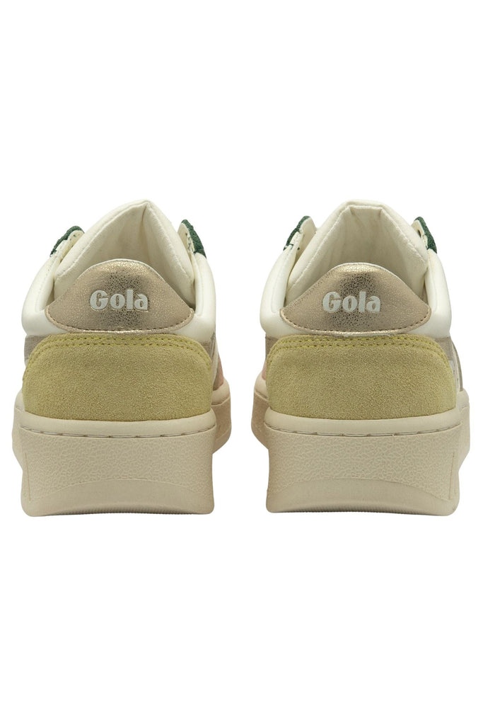 Gola Classics Women's Grandslam Quadrant Sneakers Off White/Pearl Pink/Gold/Lemon
